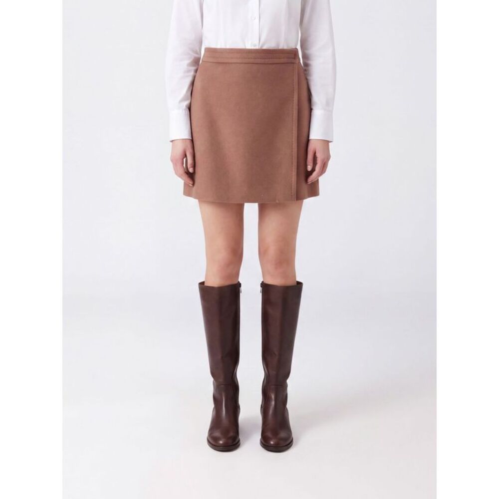 Semicouture Women Semicouture High-Waisted Wool Wrap Miniskirt